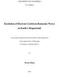 Cover page: Excitation of Electron Cyclotron Harmonic Waves in Earth's Magnetotail