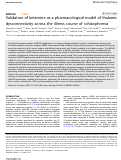 Cover page: Validation of ketamine as a pharmacological model of thalamic dysconnectivity across the illness course of schizophrenia.