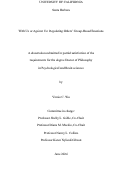 Cover page: With Us or Against Us: Regulating Others' Group Emotions