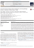 Cover page: Associations between hippocampal morphometry and neuropathologic markers of Alzheimer's disease using 7T MRI