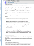 Cover page: Stroke Warning Information and Faster Treatment (SWIFT): Cost-Effectiveness of a Stroke Preparedness Intervention