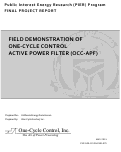 Cover page: Field Demonstration of One-Cycle Control Active Power Filter (OCC-APF)