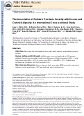 Cover page: Association of Pediatric Psoriasis Severity With Excess and Central Adiposity: An International Cross-Sectional Study