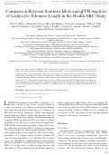 Cover page: Comparison Between Southern Blots and qPCR Analysis of Leukocyte Telomere Length in the Health ABC Study