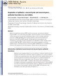 Cover page: Regulation of epithelial-mesenchymal and mesenchymal-epithelial transitions by microRNAs.