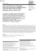 Cover page: International Society of Oncology Pharmacy Practitioners (ISOPP) position statement: Role of the oncology pharmacy team in cancer care