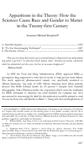 Cover page: Apparitions in the Theory: How the Sciences Cause Race and Gender to Matter in the Twenty-first Century