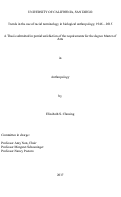 Cover page: Trends in the use of racial terminology in biological anthropology, 1946 – 2015