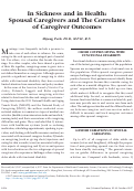 Cover page: In Sickness and in Health: Spousal Caregivers and The Correlates of Caregiver Outcomes