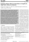 Cover page: Exploiting Lithium–Ether Co‐Intercalation in Graphite for High‐Power Lithium‐Ion Batteries