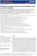 Cover page: Recurring homozygous ACTN2 variant (p.Arg506Gly) causes a recessive myopathy.