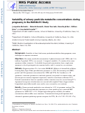 Cover page: Variability of urinary pesticide metabolite concentrations during pregnancy in the MARBLES Study