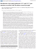 Cover page: Identification of presumed pathogenic KRT3 and KRT12 gene mutations associated with Meesmann corneal dystrophy.