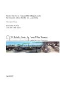 Cover page: Electric Bike Use in China and Their Impacts on the Environment, Safety, Mobility and Accessibility