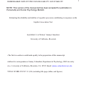 Cover page: Estimating the Reliability and Stability of Cognitive Processes Contributing to Responses on the Implicit Association Test.