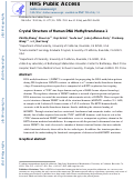 Cover page: Crystal Structure of Human DNA Methyltransferase 1