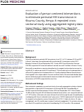 Cover page: Evaluation of person-centered interventions to eliminate perinatal HIV transmission in Kisumu County, Kenya: A repeated cross-sectional study using aggregated registry data