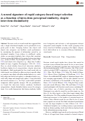 Cover page: A neural signature of rapid category-based target selection as a function of intra-item perceptual similarity, despite inter-item dissimilarity