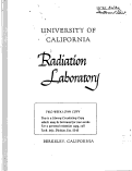 Cover page: STUDY OF DEFECTIVE RCA 68l0 MULTIPLIER PHOTOTUBES