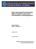 Cover page: Does Household Food Security Affect Cognitive and Social Development of Kindergartners?