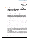 Cover page: Hydrostatic pressure mapping of barium titanate phase transitions with quenched FeRh