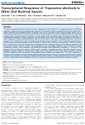 Cover page: Transcriptional Responses of Treponema denticola to Other Oral Bacterial Species