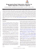 Cover page: Biogeography-Based Optimization Algorithm for Optimal Operation of Reservoir Systems