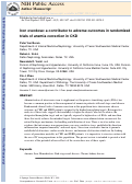 Cover page: Iron overdose: a contributor to adverse outcomes in randomized trials of anemia correction in CKD