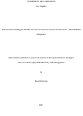 Cover page: Toward Understanding the Healthcare Value of Veterans Affairs' Primary Care – Mental Health Integration