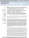 Cover page: Global mapping transcriptional start sites revealed both transcriptional and post-transcriptional regulation of cold adaptation in the methanogenic archaeon Methanolobus psychrophilus