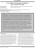 Cover page: A Case Report of Prolonged Anaphylaxis after COVID-19 Vaccine