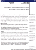 Cover page: Spillover Effects: Immigrant Policing and Government Skepticism in Matters of Health for Latinos