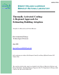 Cover page: Thermally Activated Cooling: A Regional Approach for Estimating Building Adoption