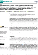 Cover page: Expanding the Utility of Bioinformatic Data for the Full Stereostructural Assignments of Marinolides A and B, 24- and 26-Membered Macrolactones Produced by a Chemically Exceptional Marine-Derived Bacterium.