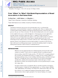 Cover page: From “Where” to “What”: Distributed Representations of Brand Associations in the Human Brain