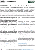 Cover page: INSPIIRED: A Pipeline for Quantitative Analysis of Sites of New DNA Integration in Cellular Genomes