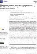 Cover page: Predicting the Diagnosis of Prostate Cancer with a Novel Blood-Based Biomarker: Comparison of Its Performance with Prostate-Specific Antigen.