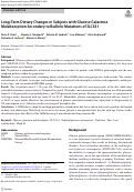 Cover page: Long-Term Dietary Changes in Subjects with Glucose Galactose Malabsorption Secondary to Biallelic Mutations of SLC5A1