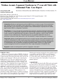 Cover page: Median Arcuate Ligament Syndrome in 17-year-old Male with Abdominal Pain: Case Report