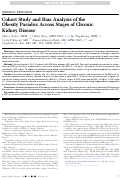 Cover page: Cohort Study and Bias Analysis of the Obesity Paradox Across Stages of Chronic Kidney Disease