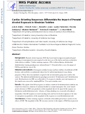 Cover page: Cardiac Orienting Responses Differentiate the Impact of Prenatal Alcohol Exposure in Ukrainian Toddlers