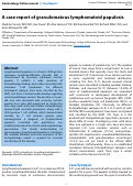 Cover page: A case report of granulomatous lymphomatoid papulosis