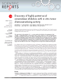 Cover page: Discovery of highly potent acid ceramidase inhibitors with in vitro tumor chemosensitizing activity