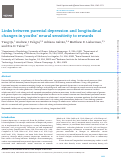 Cover page: Links between parental depression and longitudinal changes in youths’ neural sensitivity to rewards