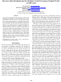 Cover page: How does Music Reading Expertise Modulate Visual Processing of English Words?An ERP study