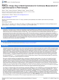 Cover page: PARbars: Cheap, Easy to Build Ceptometers for Continuous Measurement of Light Interception in Plant Canopies.