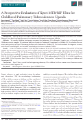 Cover page: A Prospective Evaluation of Xpert MTB/RIF Ultra for Childhood Pulmonary Tuberculosis in Uganda