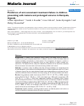 Cover page: Predictors of anti-convulsant treatment failure in children presenting with malaria and prolonged seizures in Kampala, Uganda