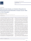 Cover page: Microvascular Density as a Predictive Biomarker for Bevacizumab Survival Benefit in Ovarian Cancer: Back to First Principles?