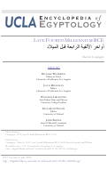 Cover page: Late Fourth Millennium BCE